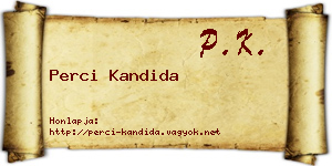 Perci Kandida névjegykártya